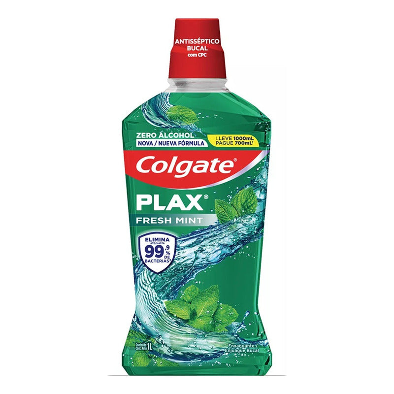 Pack X2 Enjuague Bucal Colgate Plax Fresh Mint 1l