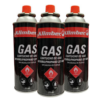 Pack 3 Gas Para Cocinillas 227 Gr Certificado Klimber