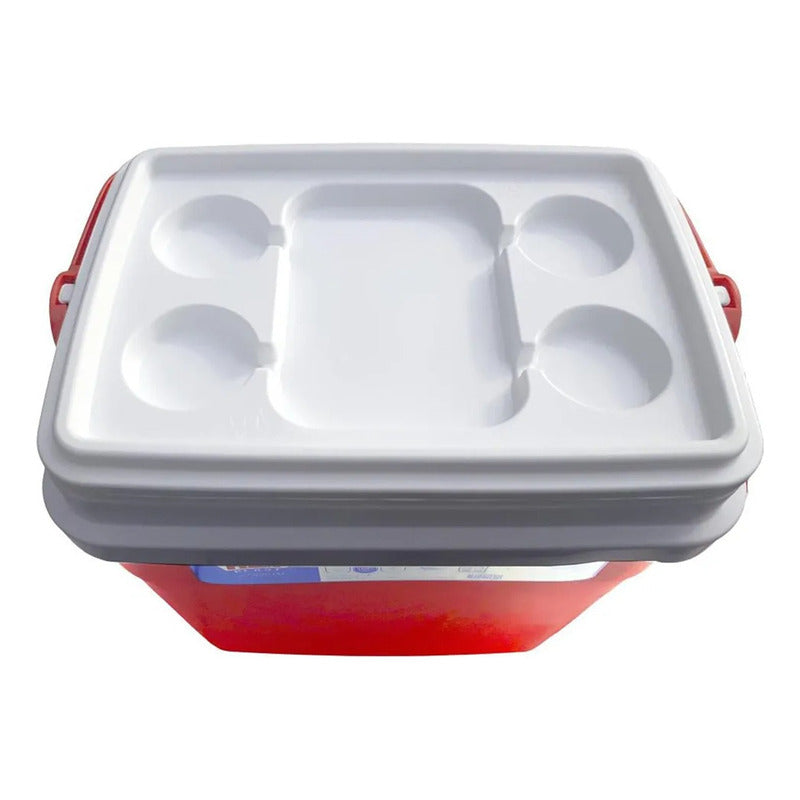 Cooler Nevera Cava Hielera Portátil 35 Litros Reyplast Rojo