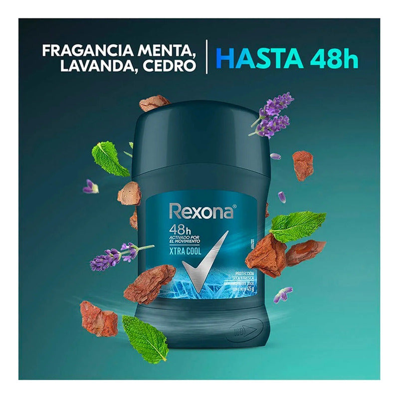 Desodorante Barra Rexona 48h Xtra Cool Antitranspirante Men