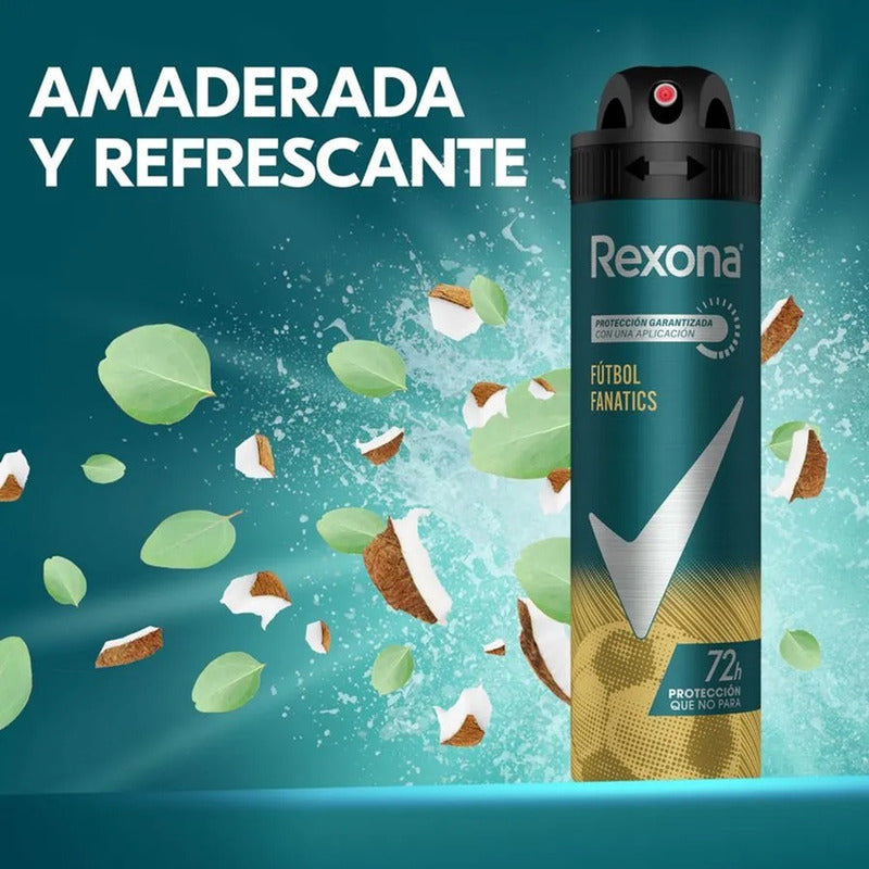 Desodorante Spray Areosol Rexona Men Fútbol Fanatics 150ml