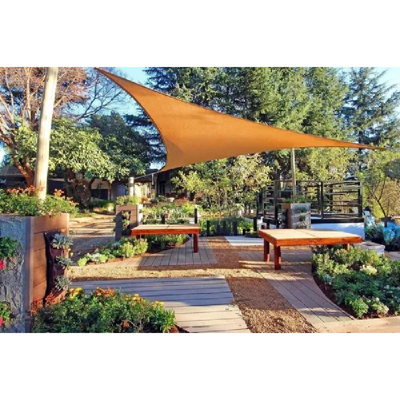 Malla Triangulo Sombra Vela Toldo Uv 3 X 3 X 3 Color Beige