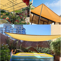 Pack X2 Toldo Rectangular 3x3 Sombra Cubierta Terraza Jardín Beige