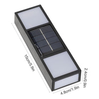 Pack 2 Aplique Foco Solar Exterior Aplique Led Bidireccional Negro