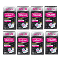 X8 Toallas Higiénicas Nocturna Ladysoft Ultradelgada 14unid