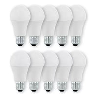 Pack 10 Ampolletas Led E-27 9w Blanco Fria/calida Sello Sec