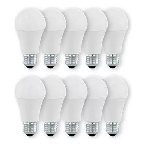 Pack 10 Ampolletas Led E-27 9w Blanco Fria/calida Sello Sec