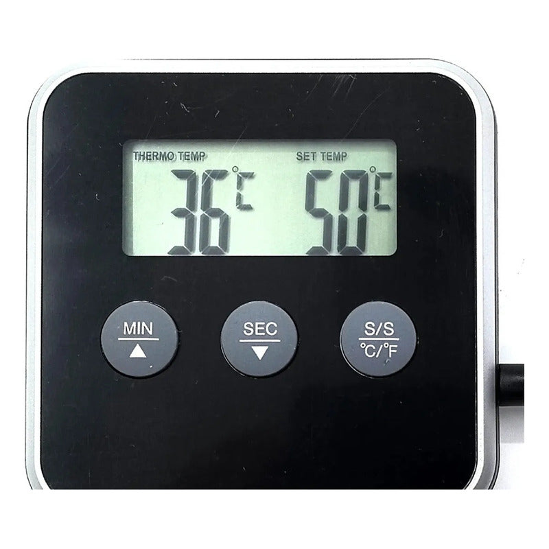 Termómetro Para Asado Mr Beef Carne Parrilla Bbq Digital Negro