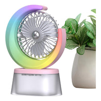 Ventilador Humidificador Portátil Ventilador Led  Usb Recarg