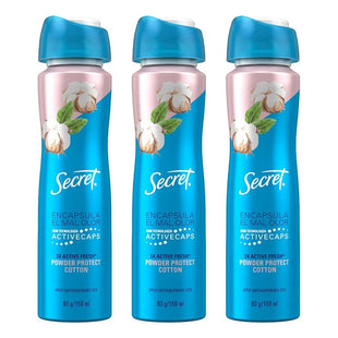 X3 Desodorante Spray Secret  Powder Protect Cotton 150ml