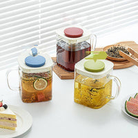 Tetera De Vidrio Con Infusor De Té + Tazas Resistente Calor