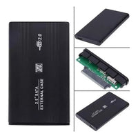 Case Disco Duro 2.5 Hdd Sata Cofre Aluminio Externo Negro