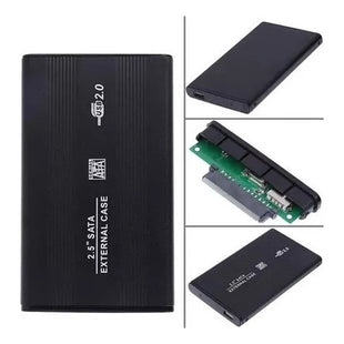 Case Disco Duro 2.5 Hdd Sata Cofre Aluminio Externo Negro
