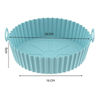 Pack X3 Bandeja Reutilizable Silicona Airfryer Freidora Aire Blanco