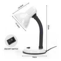 Lampara Escritorio Cuello Flexible Lampara Velador Lectura