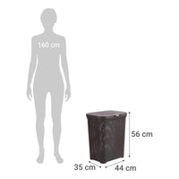 Canasto Para Ropa Cesto Grande 60l Con Tapa Ratan Resistente