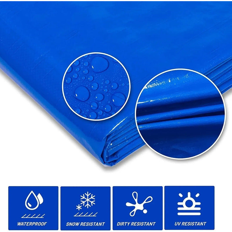 Pack X2 Lona Cobertor Multiuso Impermeable 6x8 Con Ojetillos