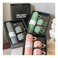 Set Termos De Agua Caliente Frio Termo Café Te+3 Tazas 500ml Rosa Claro