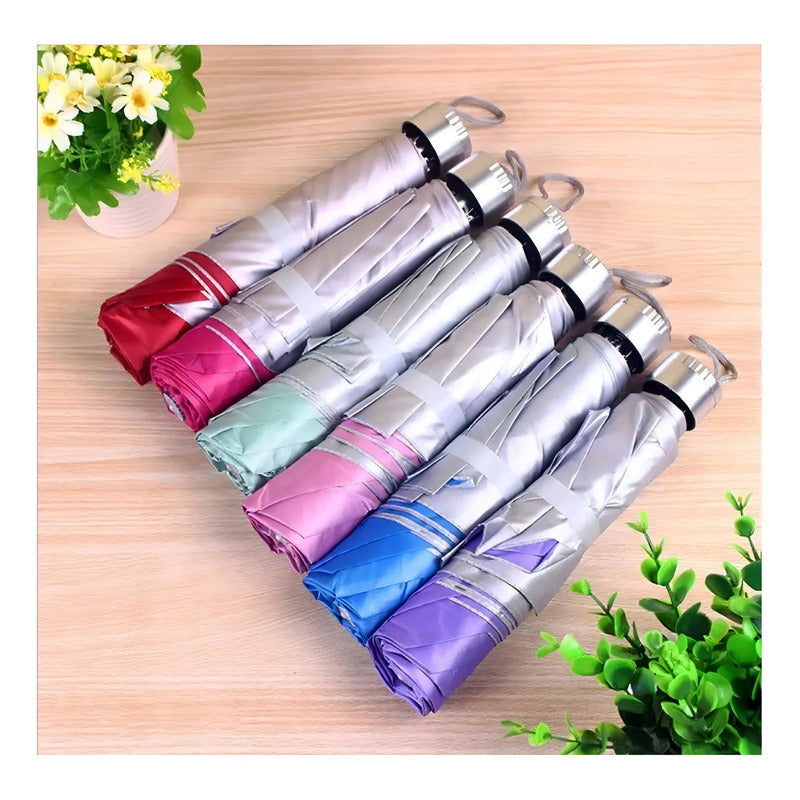 Paraguas Retráctil Plegable De Bolsillo Marin Color Negro Sombrilla Compacta Antilluvia Uv Paragua Portátil Unisex Paraguas Liviano Para Viaje Mochila Cartera Paragua Impermeable Resistente Negro