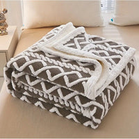 Frazada Sherpa Texturizada Diseño Premium Polar 160x220cm